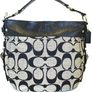 Authentic Coach Zoe large in black and white